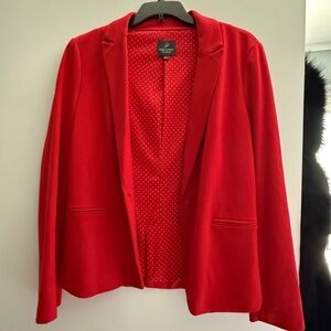 Adrianna Papell Red Single-Button Blazer
